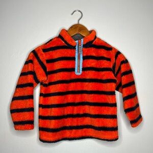 Hanna Andersson 120 Striped Fleece Quarter Zip Jacket C